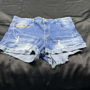 State of Independence WOMENS medium wash jean shorts